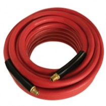 3/8" x 50' 300# Red Rubber Air Hose Cpld 1/4" MxM
