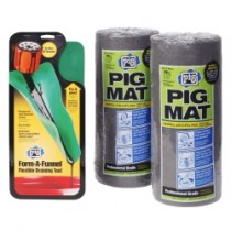PIG Absorbent Mat & Form-A-Funnel Tool Combo Pack