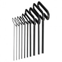 HEX KEY SET 10 PC T-HANDLE 9IN. SAE 3/32-3/8IN.