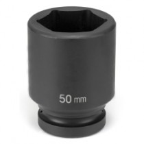 SOC 50MM 1"D IMP 6PT DP BLK