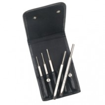 5 Pc Pin Punch Set, 150 Line™ Leather Pouch