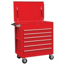 Full Drawer Professional Duty Cart-Red