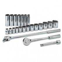 TOOL SET 1/2IN. DRIVE 23PC SAE 6&12 POINT W/RATCH