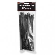 100 Pc 8" Cable Tie Set Black