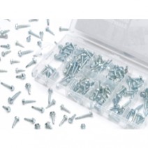 200 PC SELF DRILLING HEX HEADS BOLTS HARDWARE KIT
