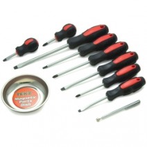 10pc Magnetic Screwdriver Set w/Mag Dish & PU Tool