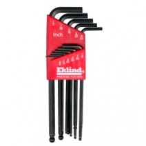 HEX KEY SET 11 PC BALL END SAE LNG .050-5/16IN