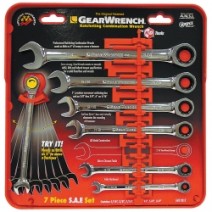WRENCH RATCHING COMB. SET SAE 7 PC GEARWRENCH