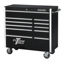 41" 11 Drawer Professional Roller Cabinet in Black