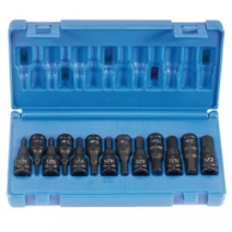 13 PC 3/8" DR FRACTIONAL & METRIC HEX DRIVER SET