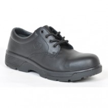 Black oxford style low cut shoe with Composite Toe