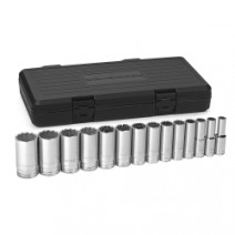 14 PC 1/2" DR SAE DEEP 12 PT SOCKET SET