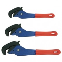 3pc Quick Release Pipe Wrench Set-10", 14", 18"