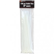 100 Pc 8" Cable Tie Set White
