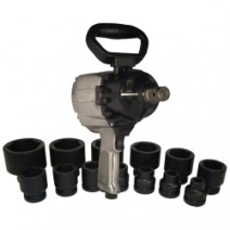 Air Impact Wrench 1" Dr with 13pc SAE Socket Set