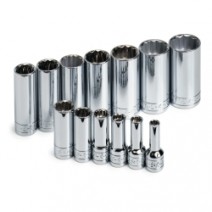 SOCKET SET 3/8IN. DRIVE 13PC SAE DEEP 12 POINT